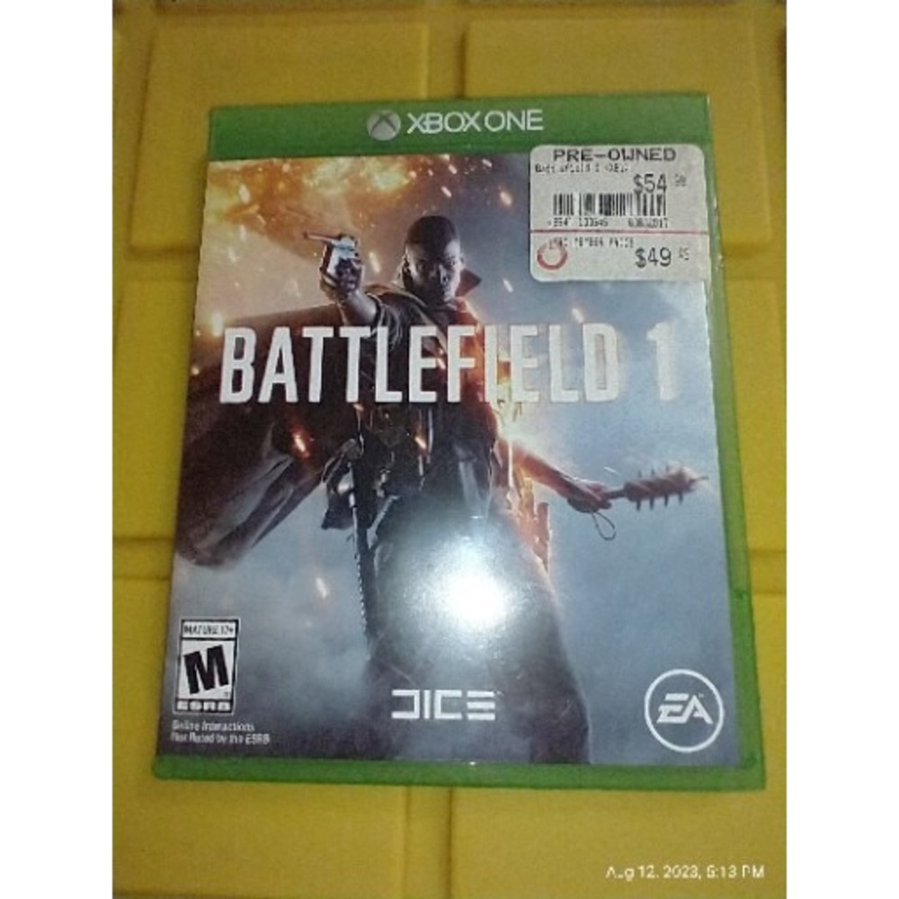 Battlefield 1 Xbox One 2016 Microsoft Shooter Video Game 36865 NTSC-U/C
